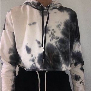 Rue 21 Cropped Tie Dye Hoodie